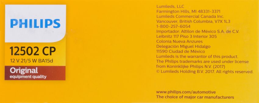 Philips 12502CP Philips Standard Miniature 12502 Pack of 10