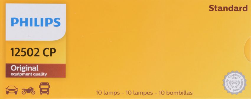 Philips 12502CP Philips Standard Miniature 12502 Pack of 10