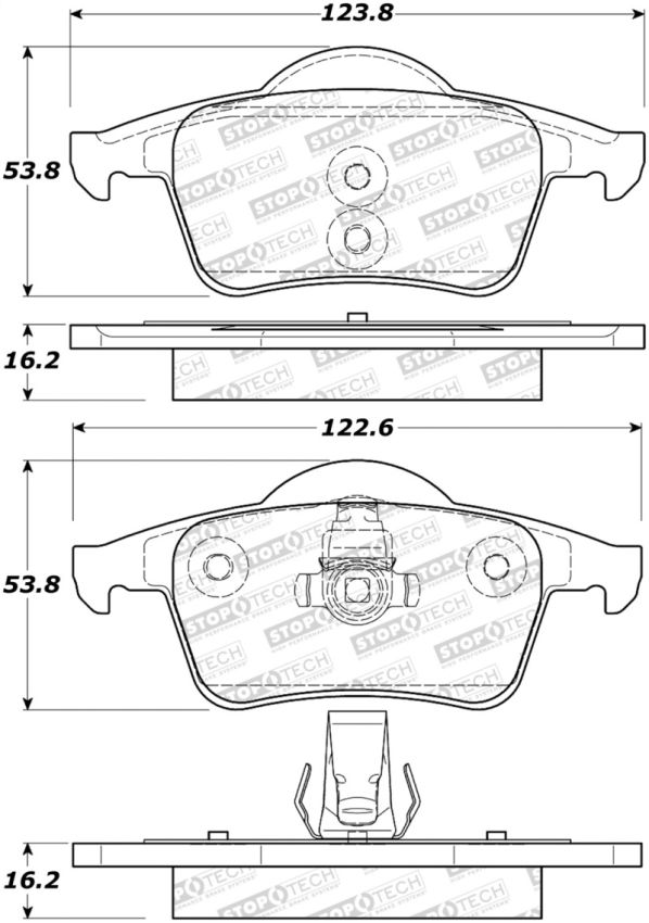 StopTech Performance 99-06 Volvo S80 Rear Brake Pads