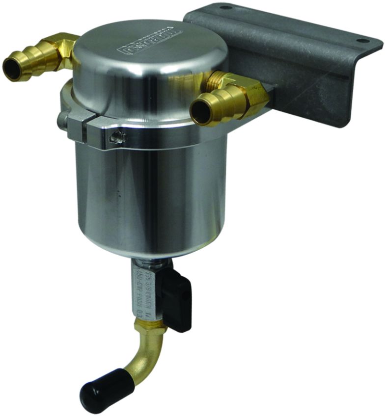 Moroso 85532 15-19 Dodge Charger/Challenger Hellcat Air/Oil Separator Catch Can - Large Body - Billet Alum