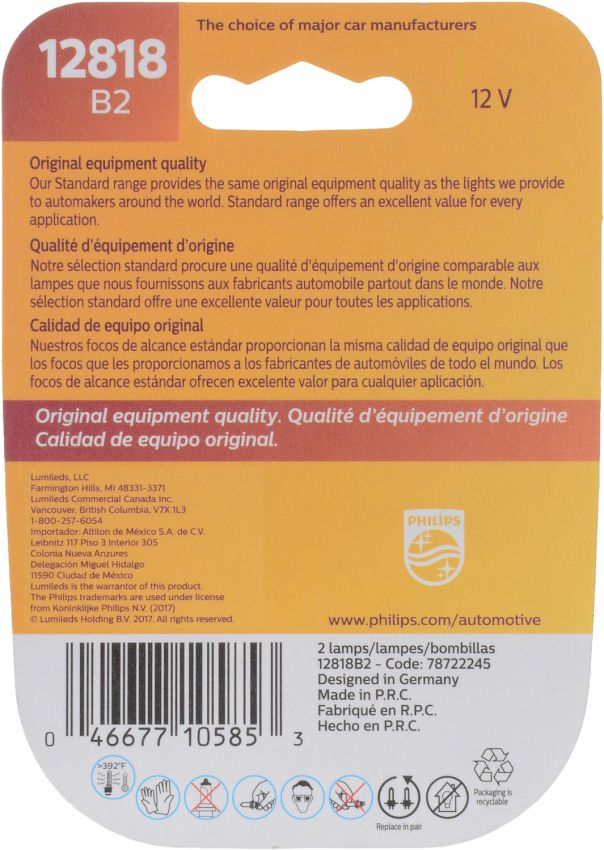Philips 12818B2 Philips Standard Miniature 12818