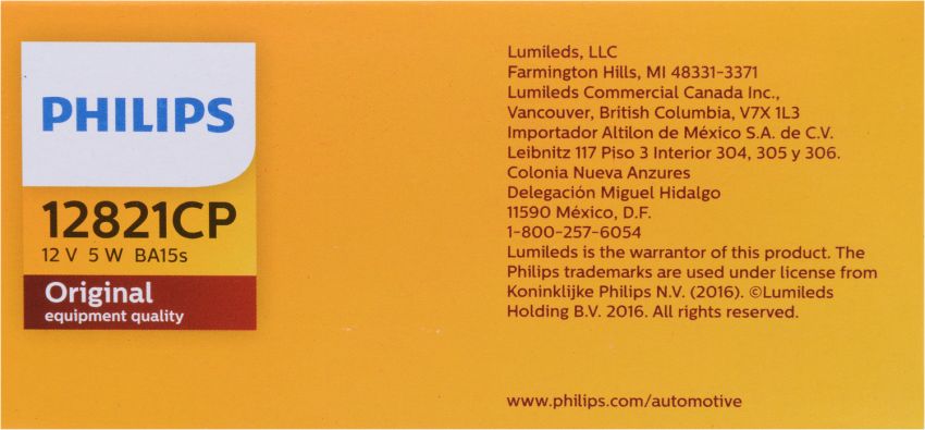 Philips 12821CP Philips Standard Minature 12821 Pack of 10
