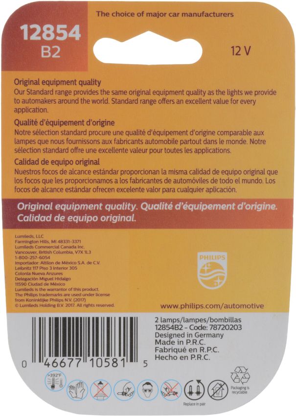 Philips 12854B2 Philips Standard Miniature 12854