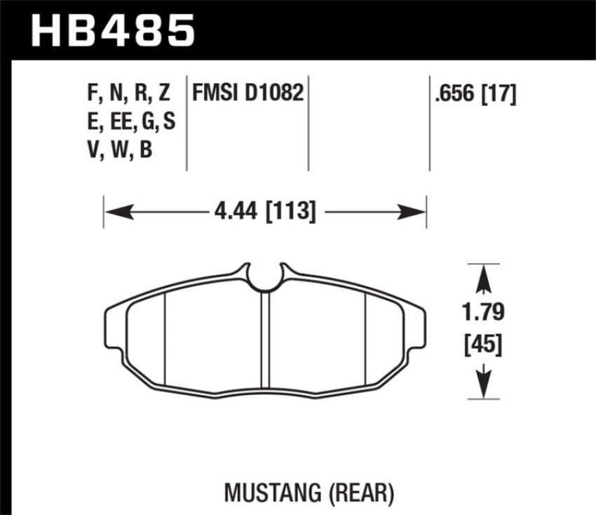 Hawk Performance HB485Z.656 Performance Ceramic Disc Brake Pad