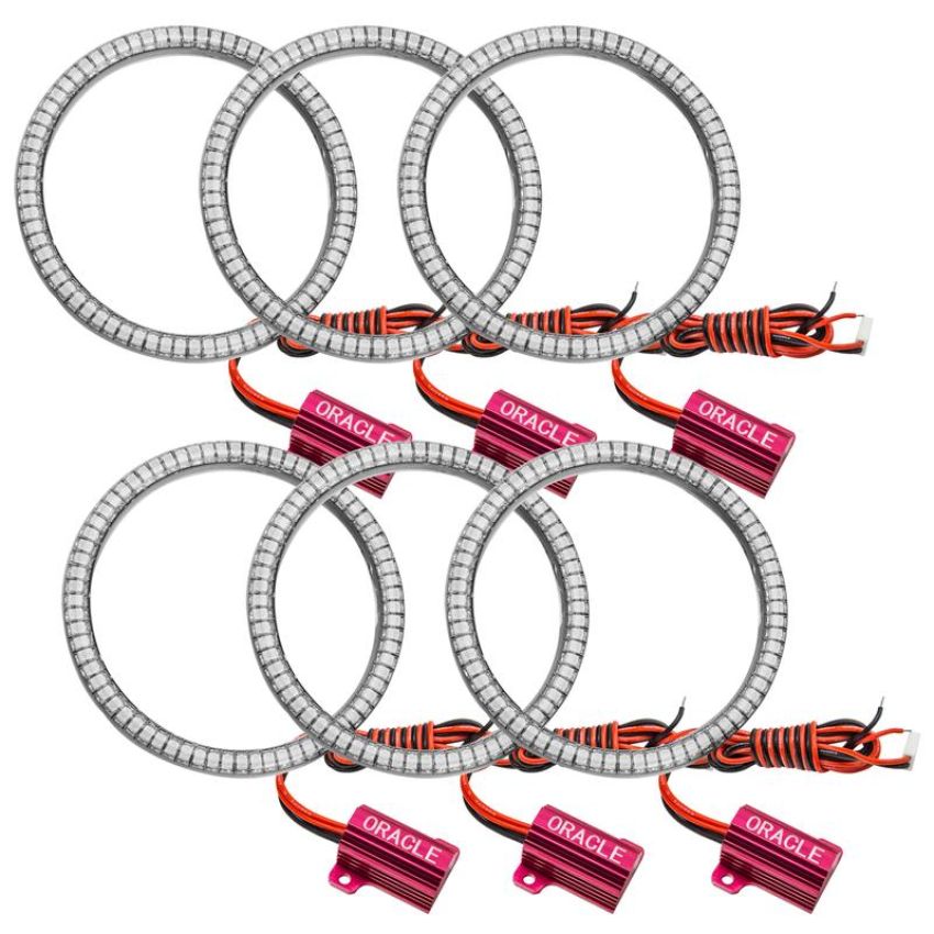 Oracle Lighting 1291-003 LED Waterproof Tail Light Halo Kit, 6 Rings, Red