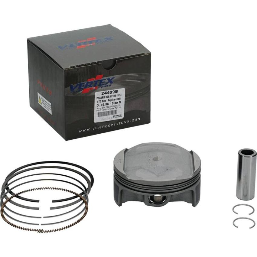 Vertex Pistons 24409B Vertex Piston 2014 Polaris RZR 4 900 900cc Cast Replica Piston Kit
