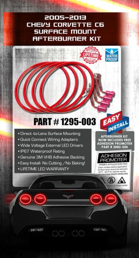 Oracle Lighting 1295-003 LED Waterproof Afterburner Kit, Red