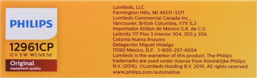 Philips 12961CP Philips Standard Minature 12961 Pack of 10