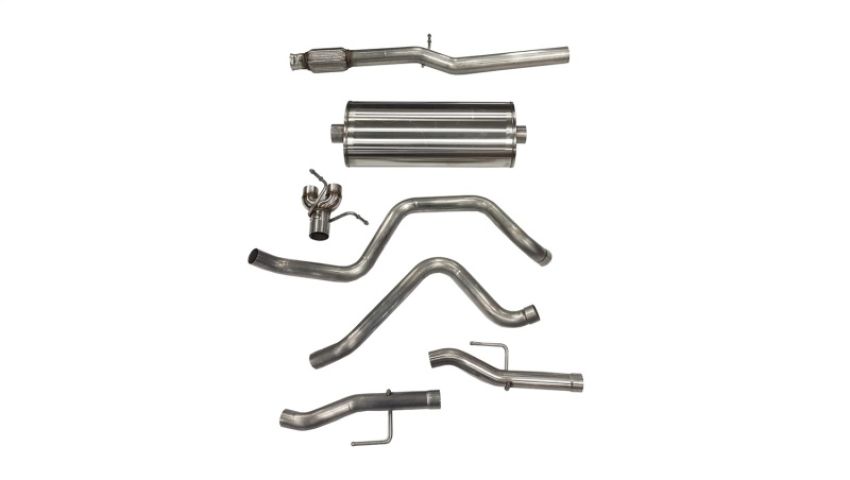 CORSA Performance 21028 Corsa 2019-2024 Chevy Silverado 5.3L Crew Cab 3in Cat-Back Dual Rear Exit w/ Polished Tip