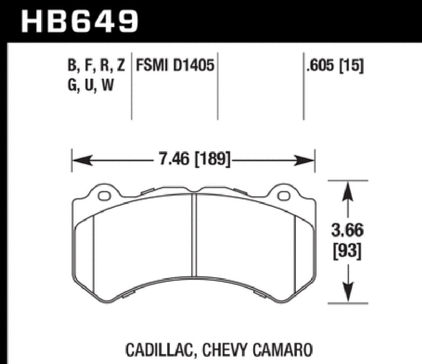 Hawk Performance HB649D.605 ER-1 Disc Brake Pad