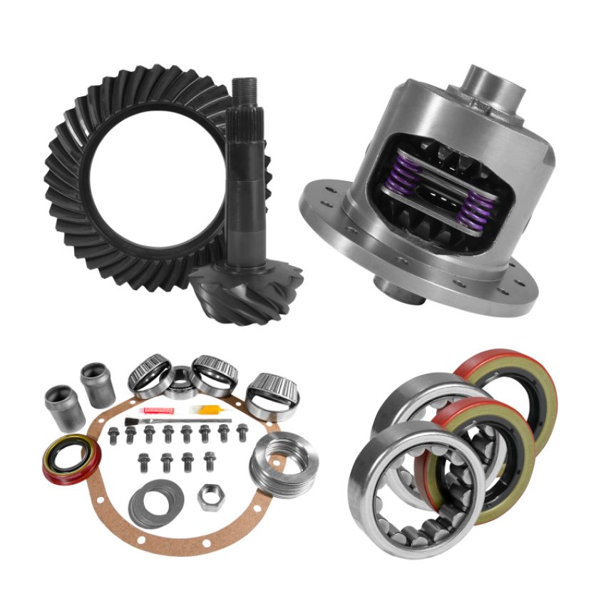 Yukon Gear & Axle YGK2231 Yukon 8.875in GM 12T 3.08 Rear Ring & Pinion Install Kit 30 Spline Positraction Axle Bearings