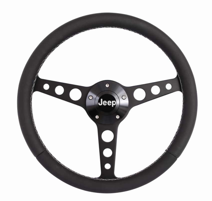 GRANT GRT1929 Classic Series Blk Wheel Jeep Logo/Install Kit