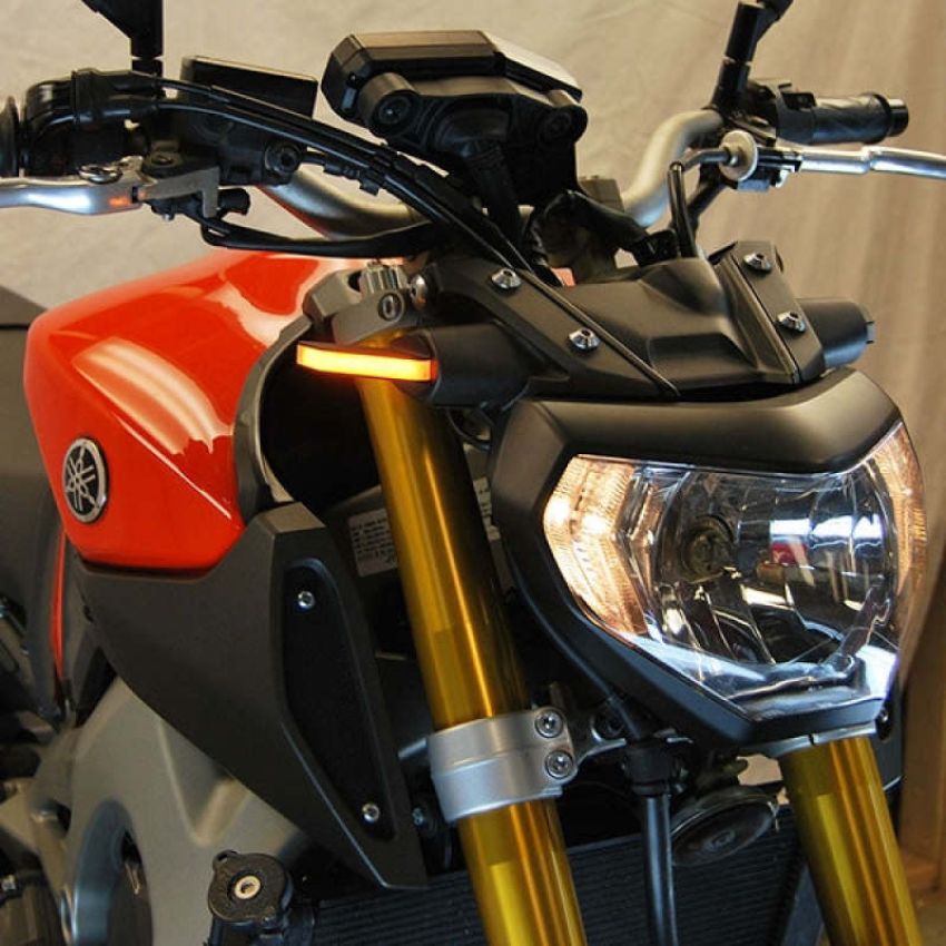 New Rage Cycles FZ09-FB-L 14-16 Yamaha FZ-09/ MT-09 Front Turn Signals w/Load EQ