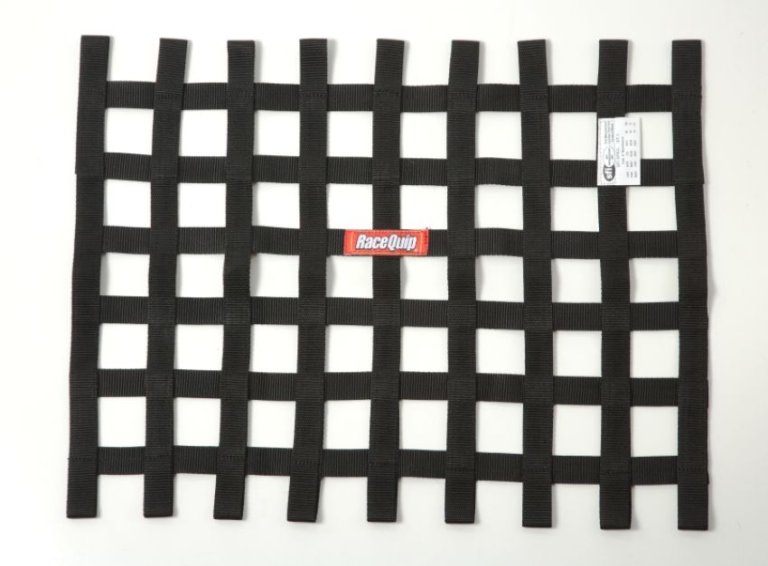 Racequip 725005 Black 18in H x 24W SFI Ribbon Window Net