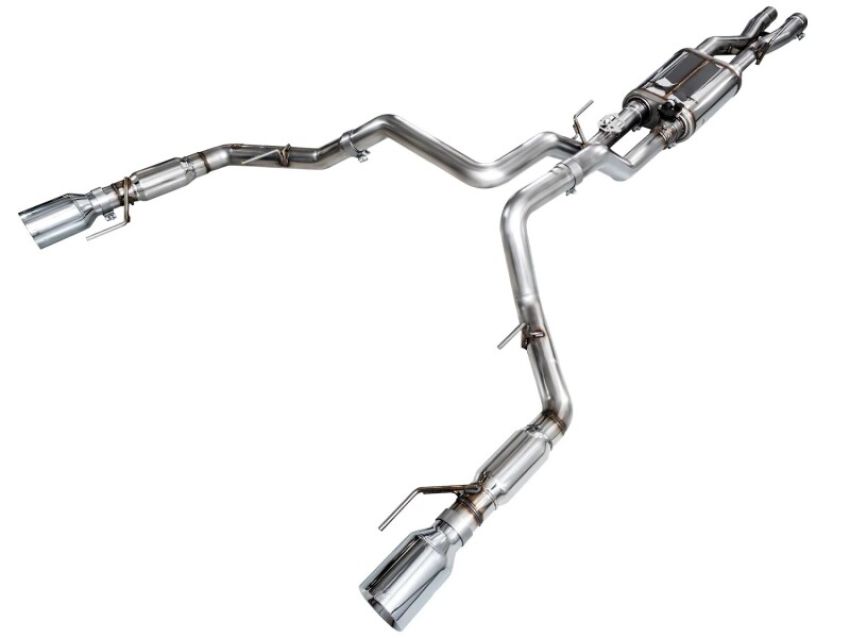 AWE Tuning 3025-32356 AWE Gen 3 Raptor SwitchPath Exhaust  - Chrome Silver Tips
