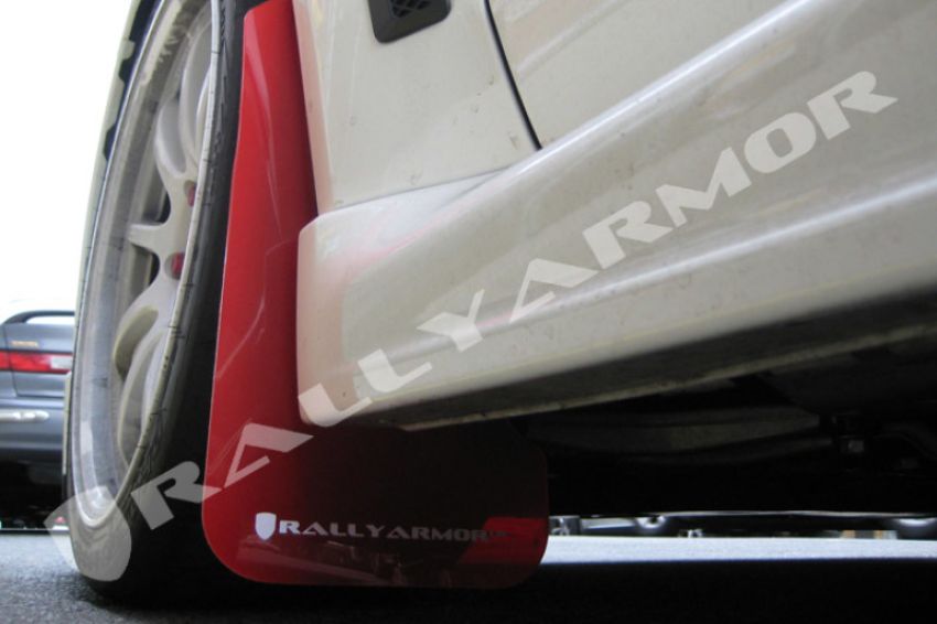 Rally Armor MF10-UR-RD/WH Red Mud Flap/White Logo