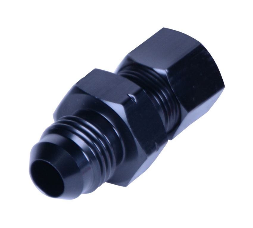 Derale 13045 3/8” Transmission Cooler Line to -6AN Male Black anodized Fitting