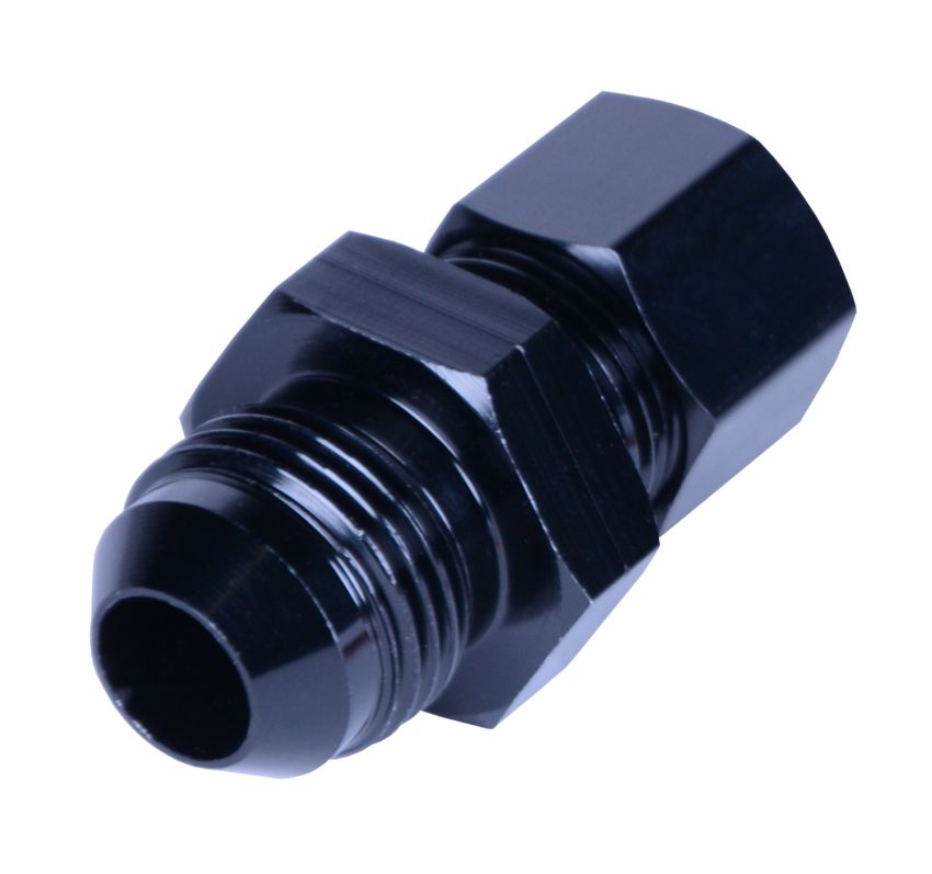 Derale 13046 1/2” Transmission Cooler Line to -8AN Male Black anodized Fitting