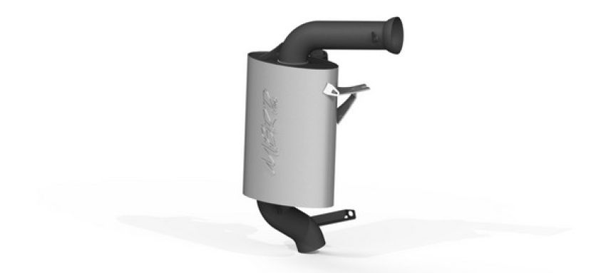 MBRP Exhaust 130T206 Trail Muffler; Bolt-on Design; Packed Muffler.