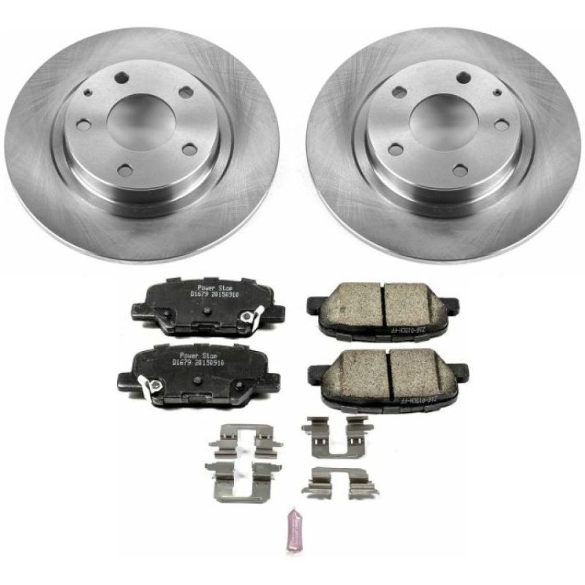 PowerStop KOE6969 OE Stock Replacement Low-Dust Ceramic Brake Pad and Rotor Kit