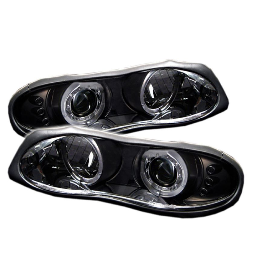 SPYDER 5009234 Projector Headlights - LED Halo - Black