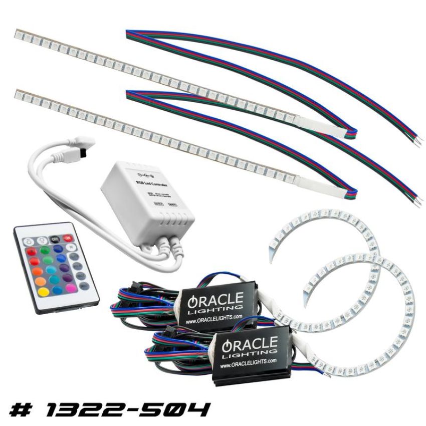 Oracle Lighting 1322-504 ColorSHIFT(tm) Halo Kit, w/ DRL Kit, ColorSHIFT(tm) - Simple