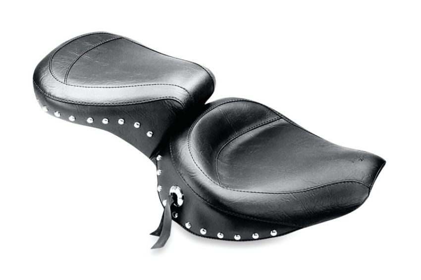 Mustang Motorcycle 75511 Mustang 58-84 Harley FX/FL Wide Touring 1PC Seat w/Studs - Black