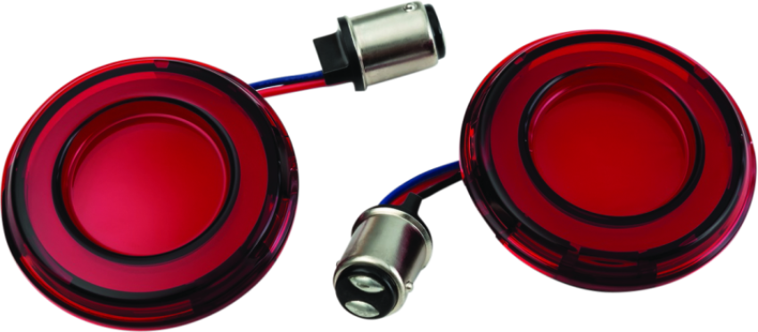 Kuryakyn 2906 Tracer L.E.D. Rear Turn Signal Insert Red Light Red Lens 1157