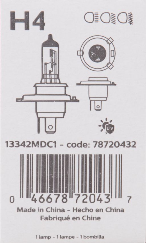 Philips H4C1-24V Philips Standard Headlight H4-24v