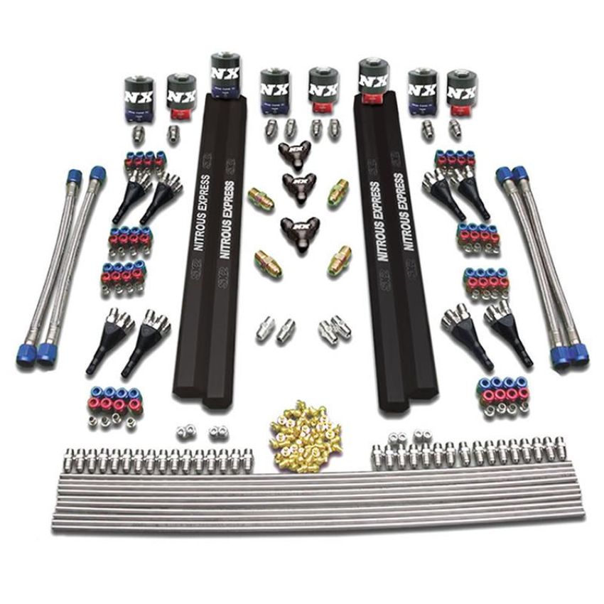 Nitrous Express 13387 8-CYL SX2 NOZZLE INTAKE PLUMBING KIT (INCL. ALL NECESSARY HARDWARE)