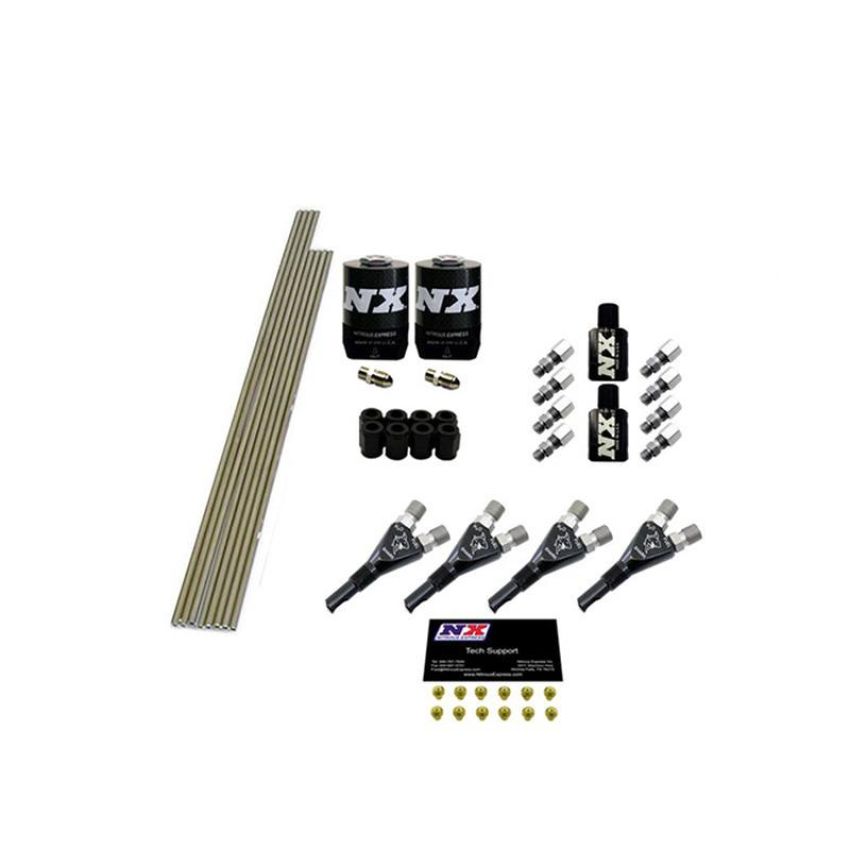Nitrous Express 13393 4-CYL SHARK PLUMB KIT W/ 2 SOLENOIDS & 75HP JETS, INCL HARDWARE