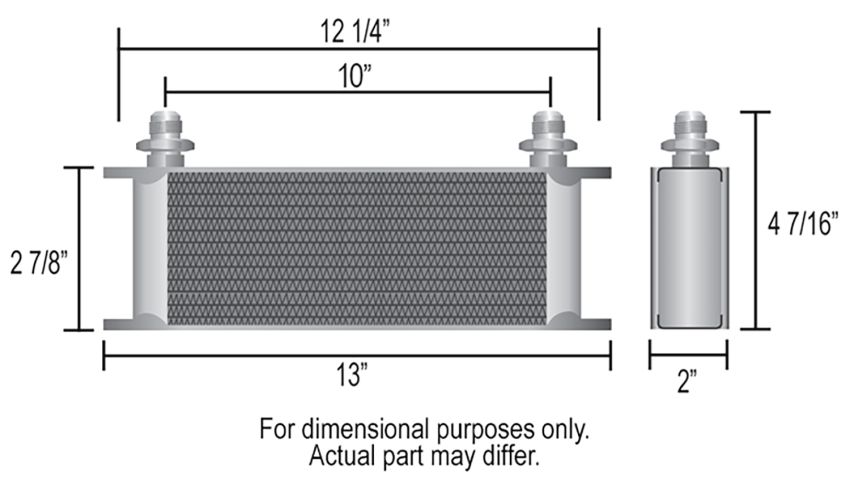 Derale 13401 10 Row Series 10000 Stack Plate Transmission Cooler Kit, -6AN