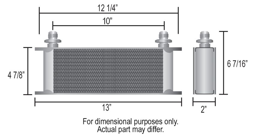Derale 13402 16 Row Series 10000 Stack Plate Transmission Cooler Kit, -6AN