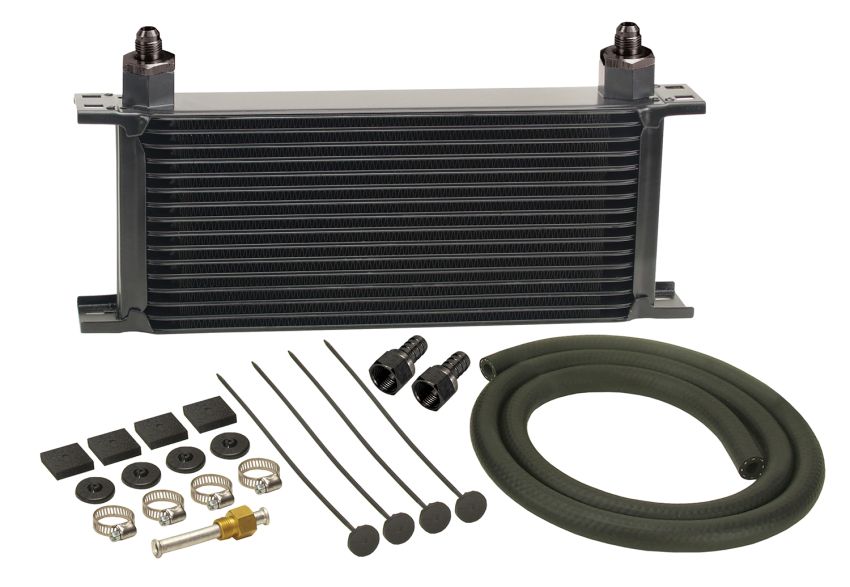 Derale 13402 16 Row Series 10000 Stack Plate Transmission Cooler Kit, -6AN