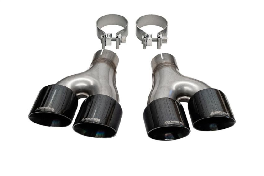 Corsa 11-21 Jeep Grand Cherokee Twin 2.5in Inlet / 4in Outlet Black PVD Pro-Series Tip Kit
