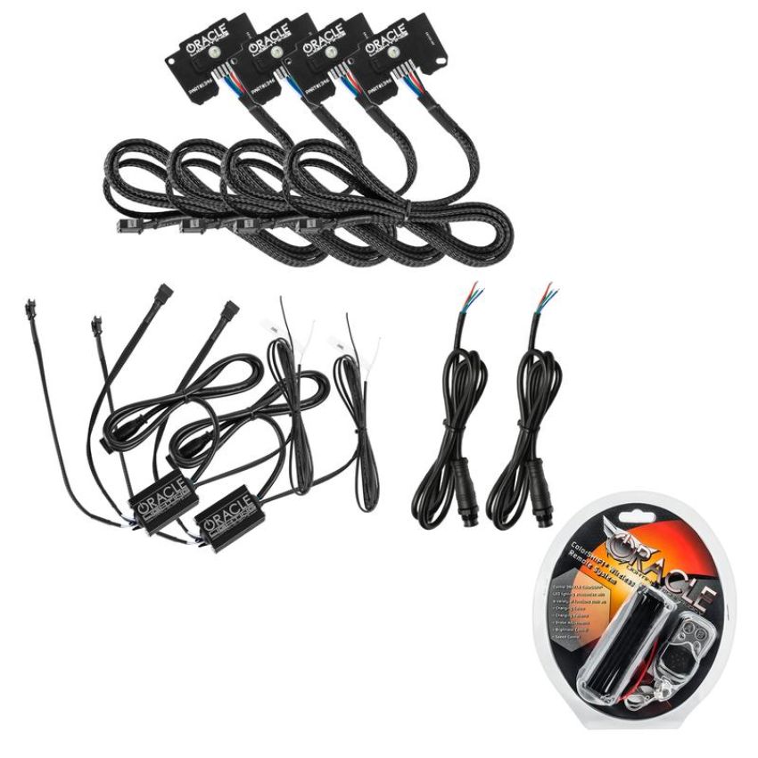 Oracle Lighting 1346-330 Jeep Wrangler JL/Gladiator JT ColorSHIFT RGB+W Headlight DRL Kit - w/RF Cont.
