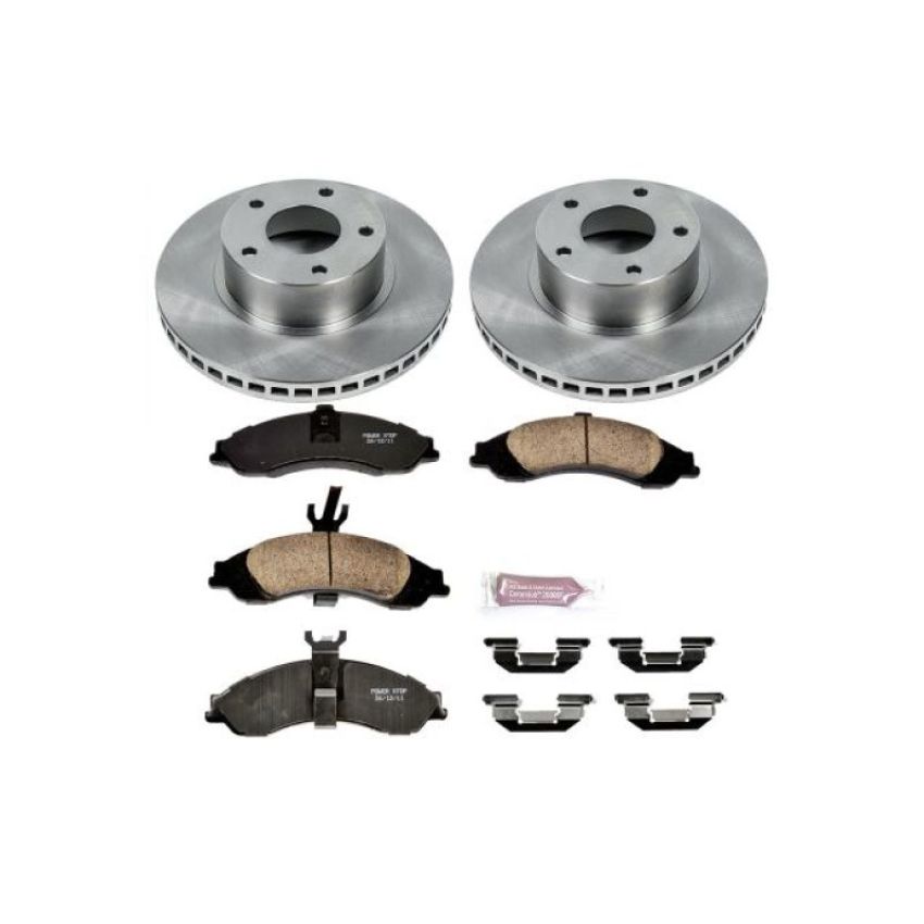 PowerStop KOE2965 OE Stock Replacement Low-Dust Ceramic Brake Pad and Rotor Kit