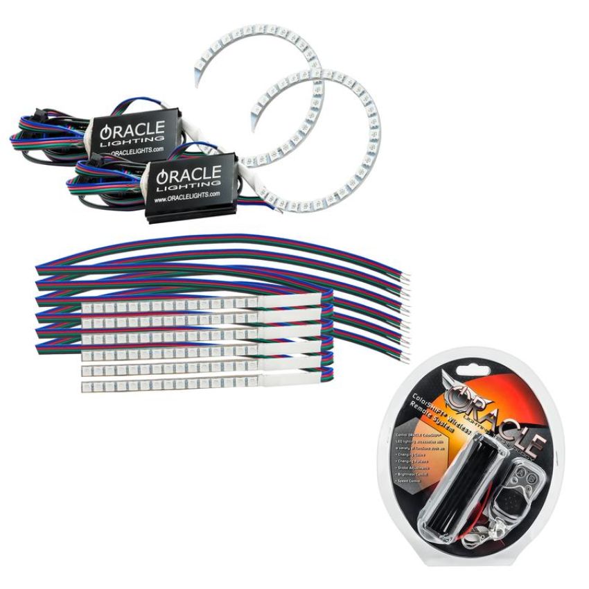 Oracle Lighting 1348-330 ORACLE Lighting 2018-2023 Ford Mustang ColorSHIFT┬о DRL Upgrade w/Halo Kit