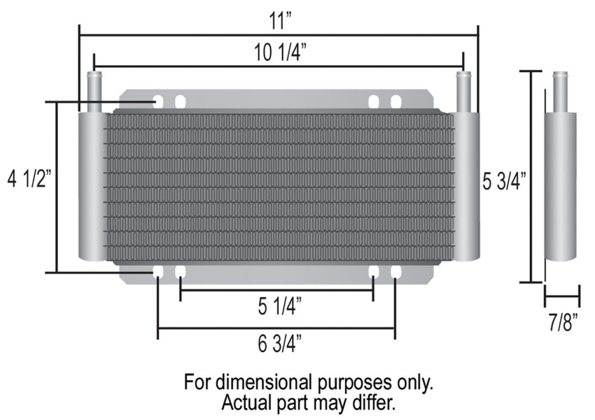 Derale 13501 9 Row Series 8000 Plate & Fin Transmission Cooler Kit, 11/32