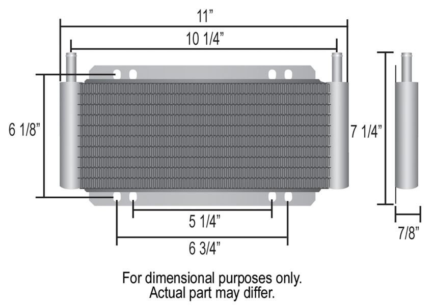 Derale 13502 13 Row Series 8000 Plate & Fin Transmission Cooler Kit, 11/32