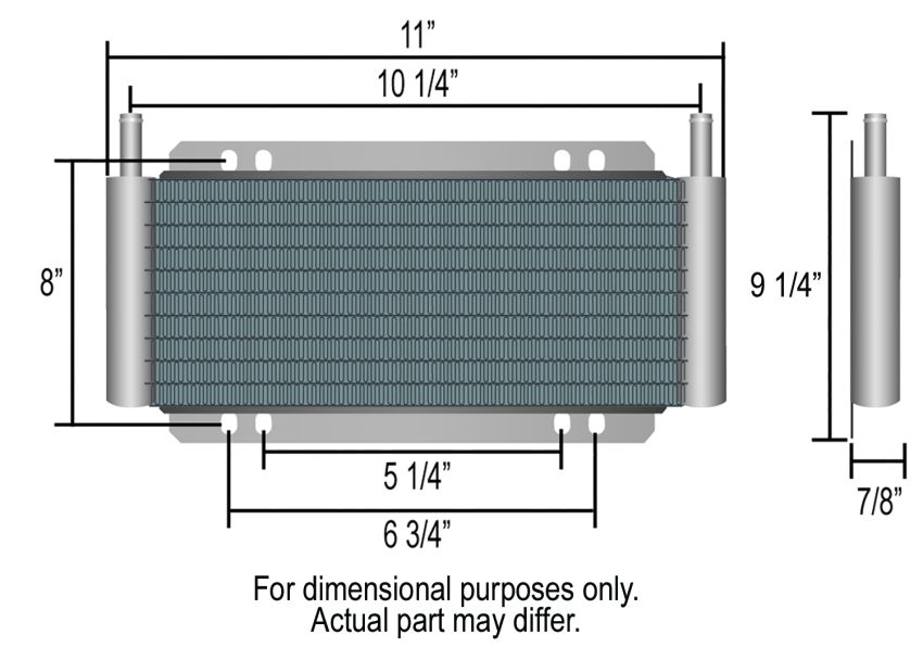 Derale 13503 19 Row Series 8000 Plate & Fin Transmission Cooler Kit, 11/32