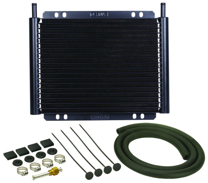 Derale 13503 19 Row Series 8000 Plate & Fin Transmission Cooler Kit, 11/32