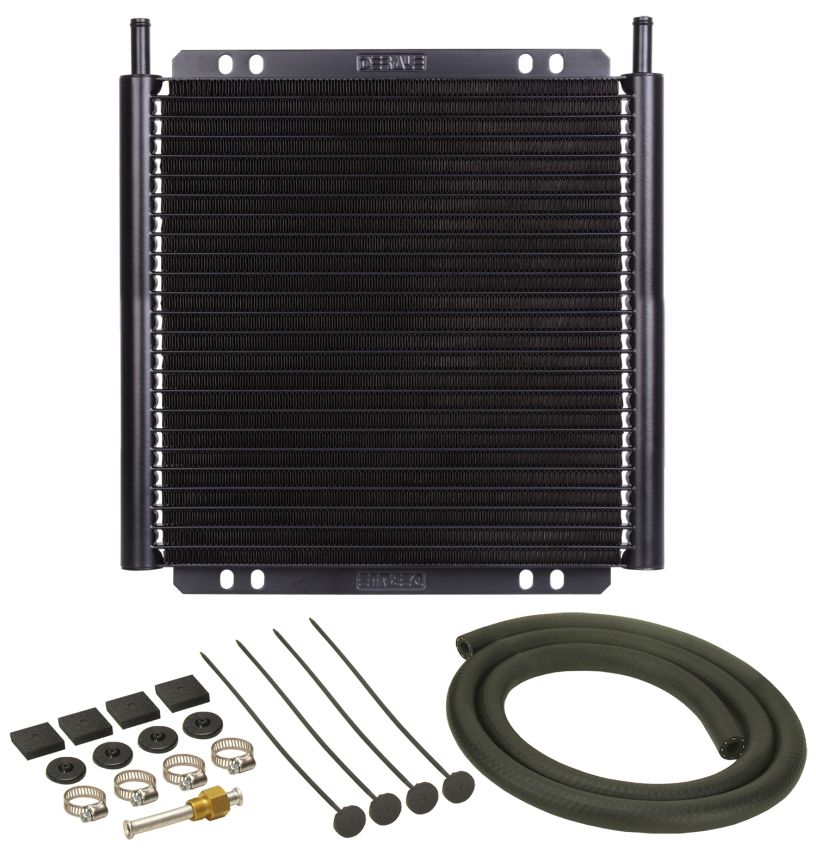 Derale 13504 24 Row Series 8000 Plate & Fin Transmission Cooler Kit, 11/32