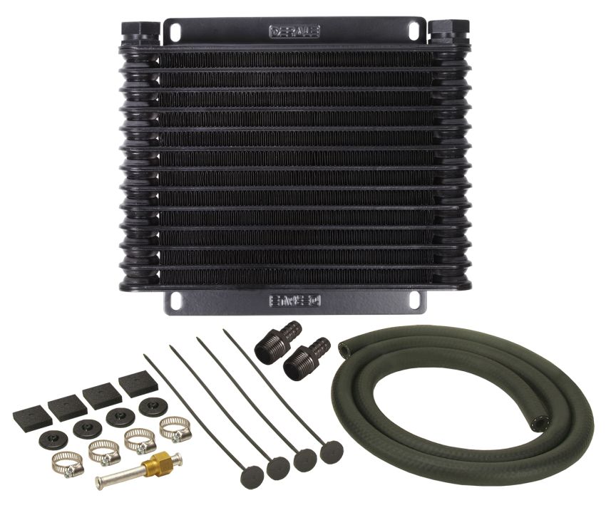 Derale 13613 13 Row Series 9000 Plate & Fin Transmission Cooler Kit, 1/2