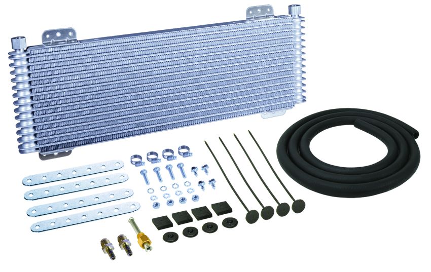 Derale 13633 13 Row Series 9500 Plate & Fin Transmission Cooler Kit, 5/8