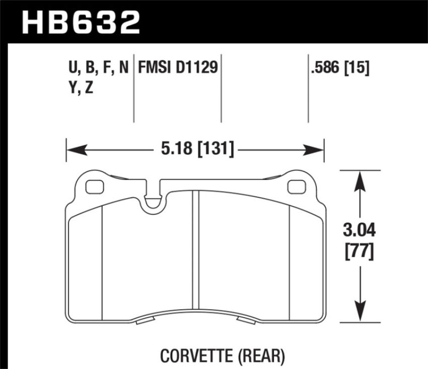 Hawk Performance HB632D.586 ER-1 Disc Brake Pad