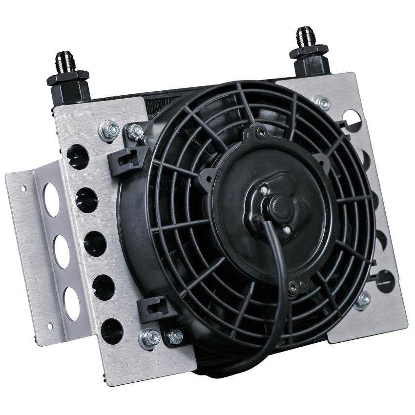 Derale 13750 15 Row Atomic Cool Plate & Fin Remote Fluid Cooler, -6AN