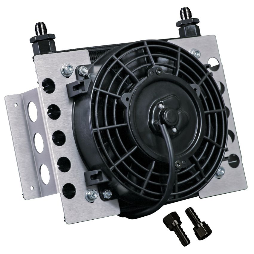 Derale 13750 15 Row Atomic Cool Plate & Fin Remote Fluid Cooler, -6AN