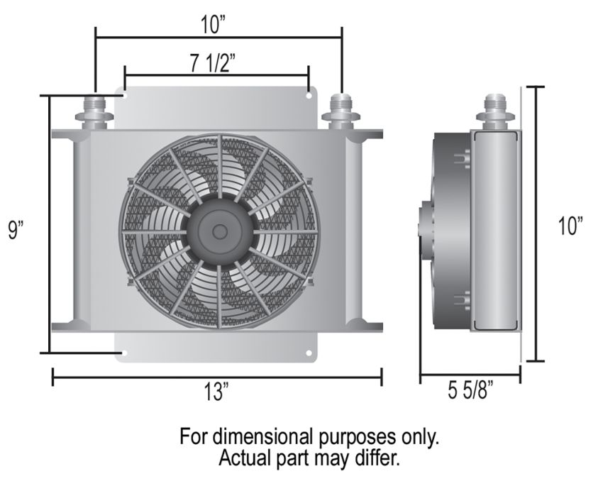 Derale 13760 25 Row Hyper-Cool Remote Cooler, -6AN