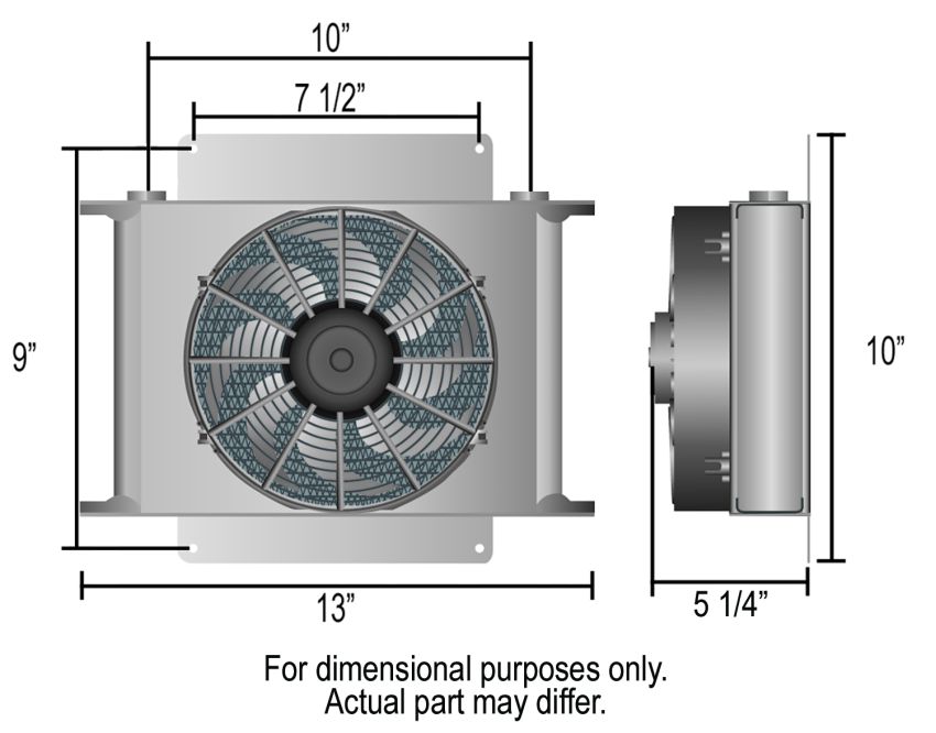 Derale 13764 25 Row Hyper-Cool Remote Cooler, 7/8-14 O-ring
